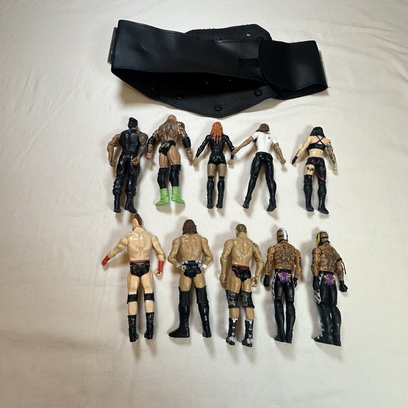 Mattel WWE Wrestling Action Figures Loose Great Condition (10) Plus WWE Kid Belt - Picture 2 of 7